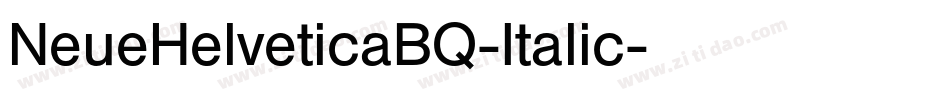 NeueHelveticaBQ-Italic字体转换