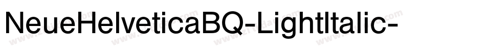 NeueHelveticaBQ-LightItalic字体转换