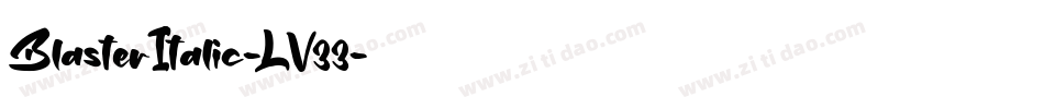 BlasterItalic-LV33字体转换