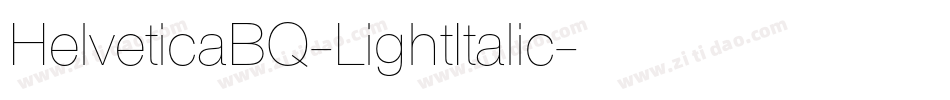 HelveticaBQ-LightItalic字体转换