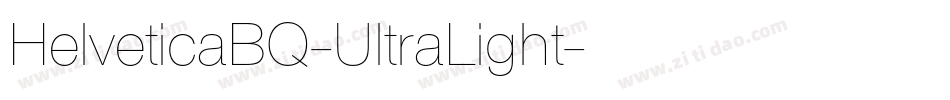 HelveticaBQ-UltraLight字体转换