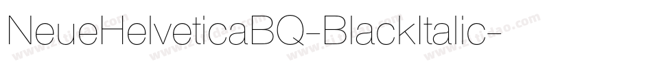 NeueHelveticaBQ-BlackItalic字体转换