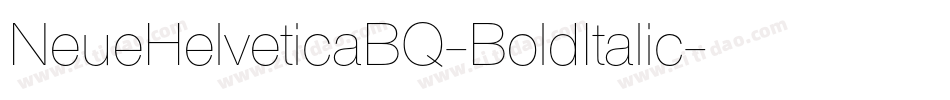 NeueHelveticaBQ-BoldItalic字体转换