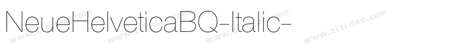NeueHelveticaBQ-Italic字体转换