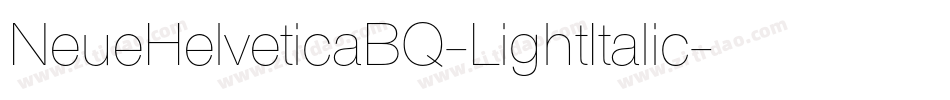 NeueHelveticaBQ-LightItalic字体转换
