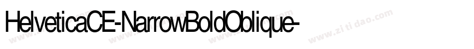 HelveticaCE-NarrowBoldOblique字体转换
