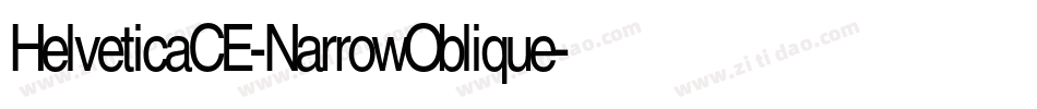 HelveticaCE-NarrowOblique字体转换