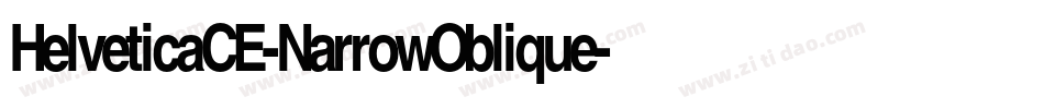 HelveticaCE-NarrowOblique字体转换