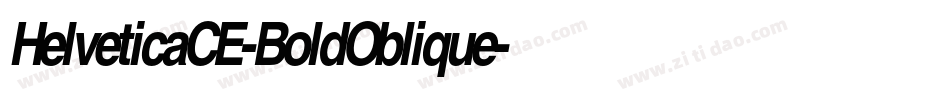 HelveticaCE-BoldOblique字体转换
