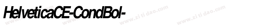 HelveticaCE-CondBol字体转换