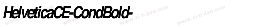 HelveticaCE-CondBold字体转换