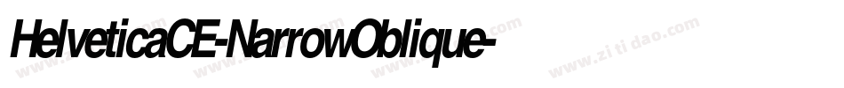 HelveticaCE-NarrowOblique字体转换
