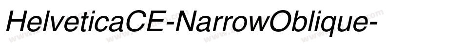 HelveticaCE-NarrowOblique字体转换