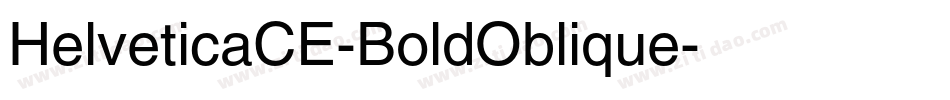 HelveticaCE-BoldOblique字体转换