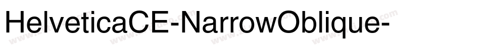 HelveticaCE-NarrowOblique字体转换