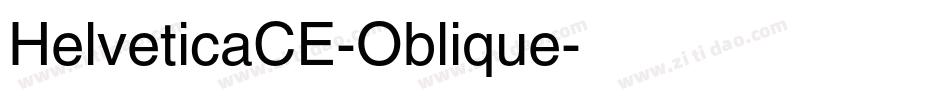HelveticaCE-Oblique字体转换