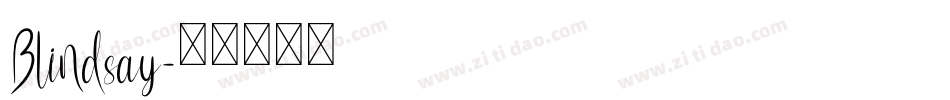 Blindsay字体转换