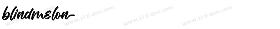 blindmelon字体转换