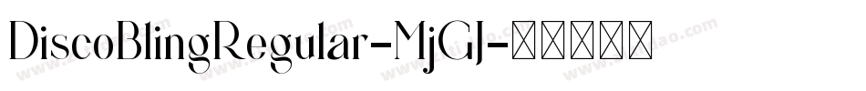 DiscoBlingRegular-MjGJ字体转换