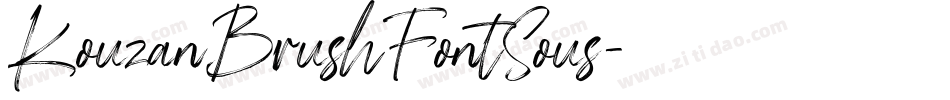 KouzanBrushFontSous字体转换