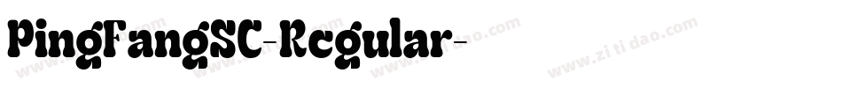 PingFangSC-Rcgular字体转换