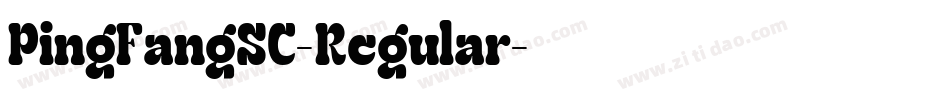 PingFangSC-Rcgular字体转换