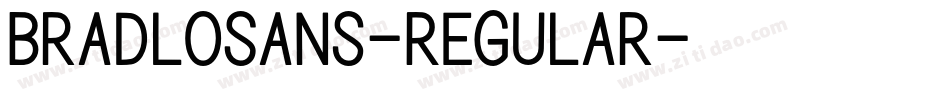 BradloSans-Regular字体转换