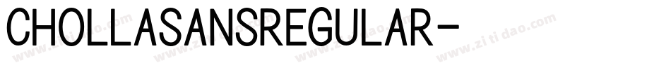 ChollaSansRegular字体转换