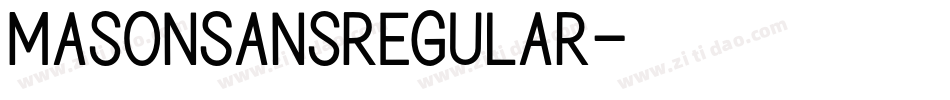MasonSansRegular字体转换