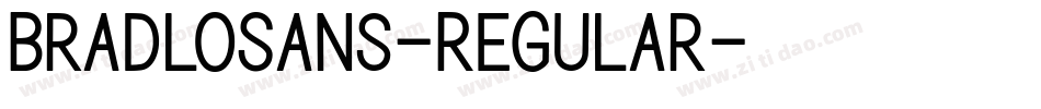 BradloSans-Regular字体转换