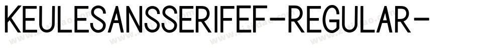 KeuleSansSerifEF-Regular字体转换