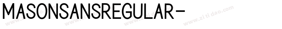 MasonSansRegular字体转换