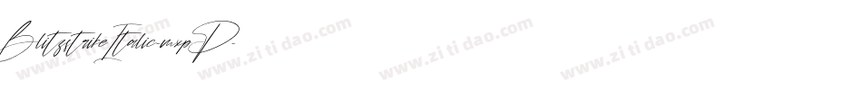 BlitzstrikeItalic-mxpP字体转换