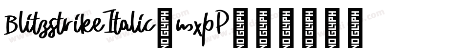 BlitzstrikeItalic-mxpP字体转换