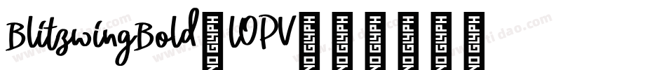 BlitzwingBold-lOPV字体转换