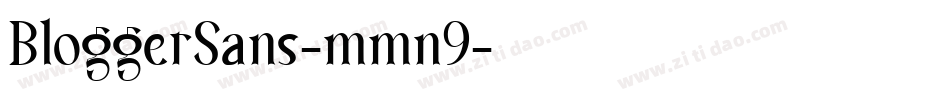 BloggerSans-mmn9字体转换