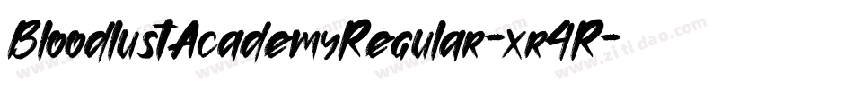 BloodlustAcademyRegular-xr4R字体转换