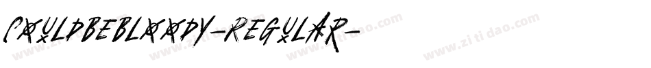 CouldBeBloody-Regular字体转换