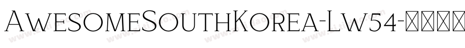 AwesomeSouthKorea-Lw54字体转换