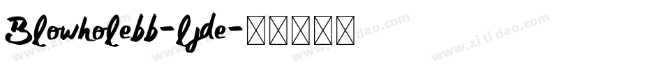 Blowholebb-ljde字体转换