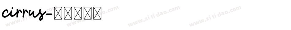 Cirrus字体转换