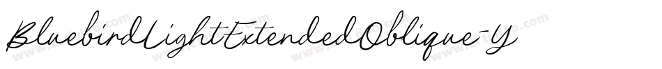 BluebirdLightExtendedOblique-YBo8字体转换