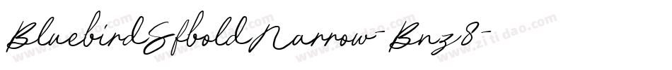 BluebirdSfboldNarrow-Bnz8字体转换