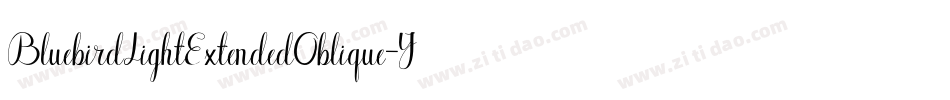 BluebirdLightExtendedOblique-YBo8字体转换