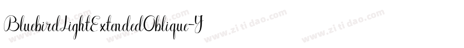 BluebirdLightExtendedOblique-YBo8字体转换