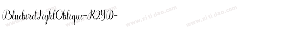 BluebirdLightOblique-K2YD字体转换
