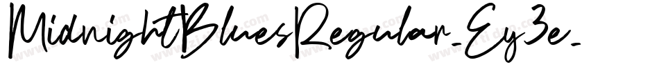 MidnightBluesRegular-Ey3e字体转换