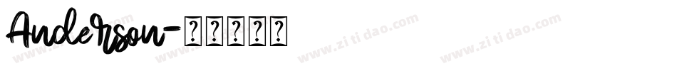 Anderson字体转换