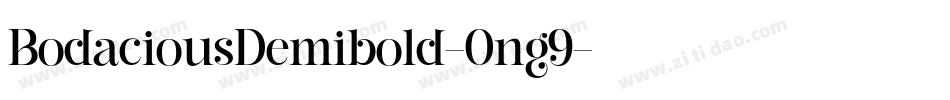 BodaciousDemibold-0ng9字体转换