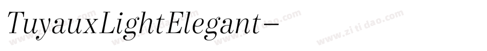 TuyauxLightElegant字体转换